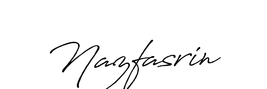 Use a signature maker to create a handwritten signature online. With this signature software, you can design (Antro_Vectra_Bolder) your own signature for name Nazfasrin. Nazfasrin signature style 7 images and pictures png
