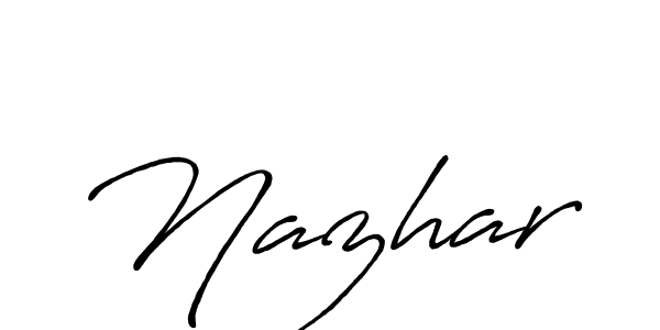 if you are searching for the best signature style for your name Nazhar. so please give up your signature search. here we have designed multiple signature styles  using Antro_Vectra_Bolder. Nazhar signature style 7 images and pictures png