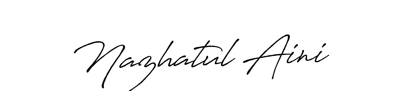 How to Draw Nazhatul Aini signature style? Antro_Vectra_Bolder is a latest design signature styles for name Nazhatul Aini. Nazhatul Aini signature style 7 images and pictures png