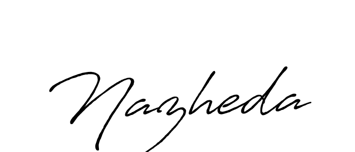 Create a beautiful signature design for name Nazheda. With this signature (Antro_Vectra_Bolder) fonts, you can make a handwritten signature for free. Nazheda signature style 7 images and pictures png