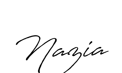 Create a beautiful signature design for name Nazia. With this signature (Antro_Vectra_Bolder) fonts, you can make a handwritten signature for free. Nazia signature style 7 images and pictures png