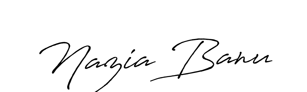 if you are searching for the best signature style for your name Nazia Banu. so please give up your signature search. here we have designed multiple signature styles  using Antro_Vectra_Bolder. Nazia Banu signature style 7 images and pictures png