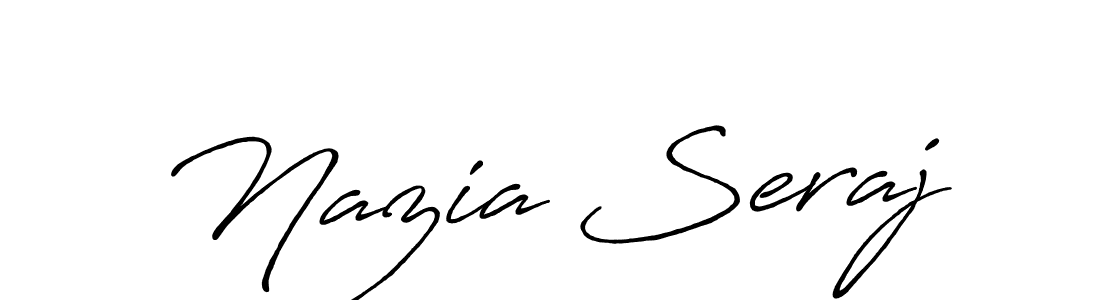 if you are searching for the best signature style for your name Nazia Seraj. so please give up your signature search. here we have designed multiple signature styles  using Antro_Vectra_Bolder. Nazia Seraj signature style 7 images and pictures png