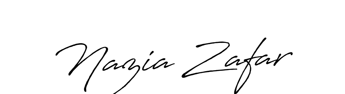 Make a short Nazia Zafar signature style. Manage your documents anywhere anytime using Antro_Vectra_Bolder. Create and add eSignatures, submit forms, share and send files easily. Nazia Zafar signature style 7 images and pictures png