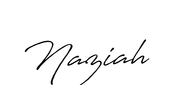 Make a beautiful signature design for name Naziah. With this signature (Antro_Vectra_Bolder) style, you can create a handwritten signature for free. Naziah signature style 7 images and pictures png