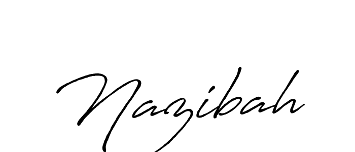 How to make Nazibah signature? Antro_Vectra_Bolder is a professional autograph style. Create handwritten signature for Nazibah name. Nazibah signature style 7 images and pictures png