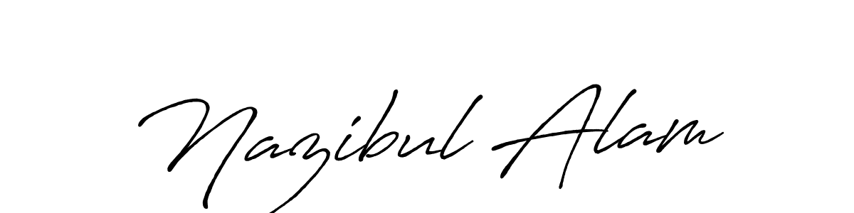 Design your own signature with our free online signature maker. With this signature software, you can create a handwritten (Antro_Vectra_Bolder) signature for name Nazibul Alam. Nazibul Alam signature style 7 images and pictures png