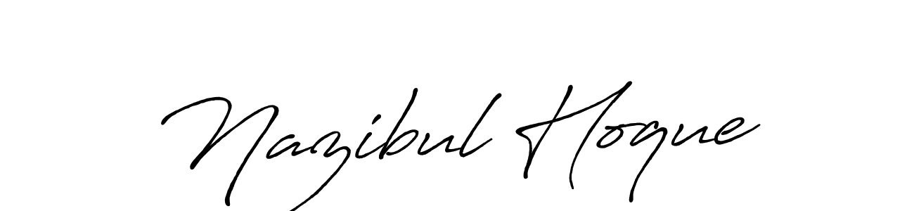 Make a beautiful signature design for name Nazibul Hoque. With this signature (Antro_Vectra_Bolder) style, you can create a handwritten signature for free. Nazibul Hoque signature style 7 images and pictures png