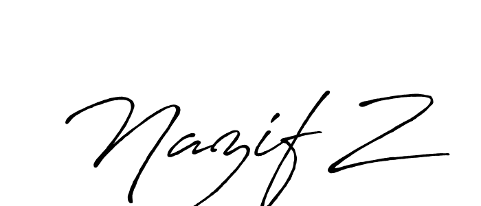Antro_Vectra_Bolder is a professional signature style that is perfect for those who want to add a touch of class to their signature. It is also a great choice for those who want to make their signature more unique. Get Nazif Z name to fancy signature for free. Nazif Z signature style 7 images and pictures png