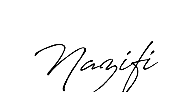 How to make Nazifi name signature. Use Antro_Vectra_Bolder style for creating short signs online. This is the latest handwritten sign. Nazifi signature style 7 images and pictures png
