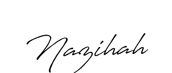 Make a beautiful signature design for name Nazihah. With this signature (Antro_Vectra_Bolder) style, you can create a handwritten signature for free. Nazihah signature style 7 images and pictures png