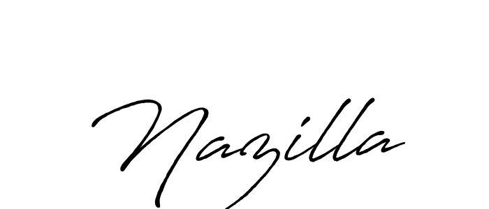 How to make Nazilla name signature. Use Antro_Vectra_Bolder style for creating short signs online. This is the latest handwritten sign. Nazilla signature style 7 images and pictures png