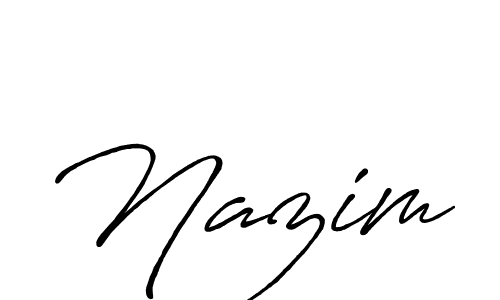 Similarly Antro_Vectra_Bolder is the best handwritten signature design. Signature creator online .You can use it as an online autograph creator for name Nazim. Nazim signature style 7 images and pictures png