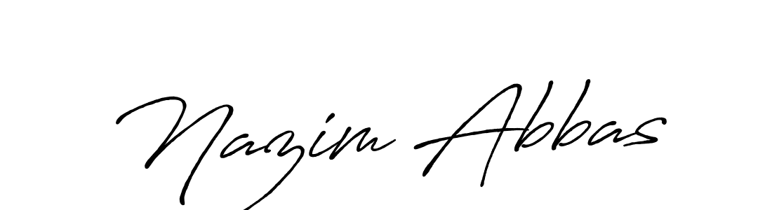 Make a beautiful signature design for name Nazim Abbas. Use this online signature maker to create a handwritten signature for free. Nazim Abbas signature style 7 images and pictures png