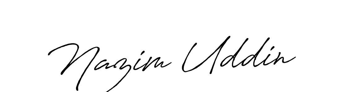 Use a signature maker to create a handwritten signature online. With this signature software, you can design (Antro_Vectra_Bolder) your own signature for name Nazim Uddin. Nazim Uddin signature style 7 images and pictures png