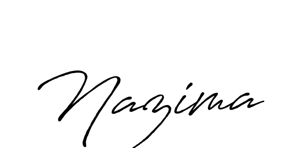 You should practise on your own different ways (Antro_Vectra_Bolder) to write your name (Nazima) in signature. don't let someone else do it for you. Nazima signature style 7 images and pictures png