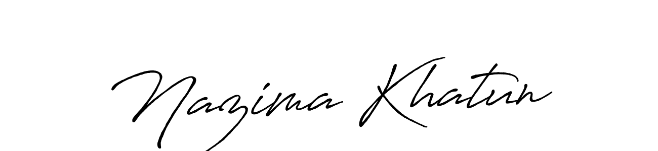 Nazima Khatun stylish signature style. Best Handwritten Sign (Antro_Vectra_Bolder) for my name. Handwritten Signature Collection Ideas for my name Nazima Khatun. Nazima Khatun signature style 7 images and pictures png