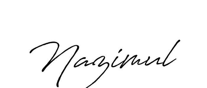 Make a beautiful signature design for name Nazimul. With this signature (Antro_Vectra_Bolder) style, you can create a handwritten signature for free. Nazimul signature style 7 images and pictures png