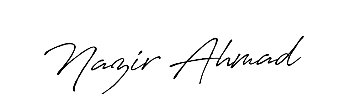 Design your own signature with our free online signature maker. With this signature software, you can create a handwritten (Antro_Vectra_Bolder) signature for name Nazir Ahmad. Nazir Ahmad signature style 7 images and pictures png