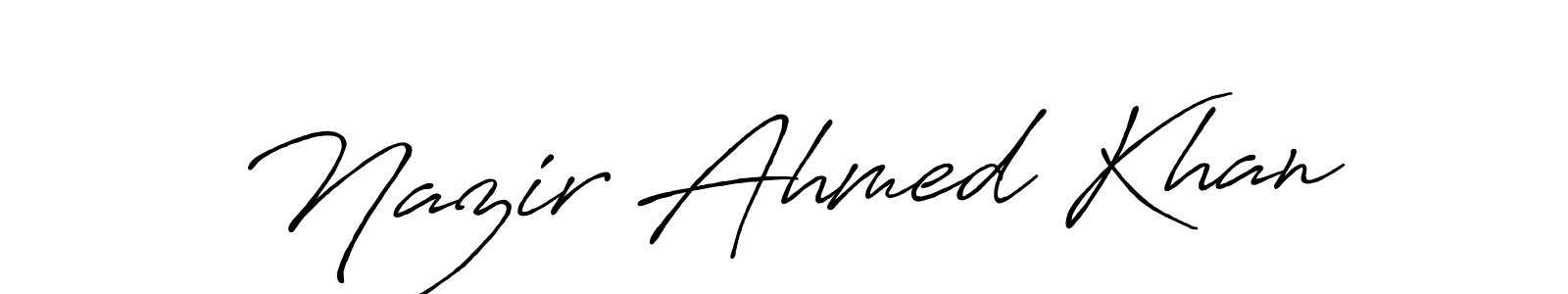 Similarly Antro_Vectra_Bolder is the best handwritten signature design. Signature creator online .You can use it as an online autograph creator for name Nazir Ahmed Khan. Nazir Ahmed Khan signature style 7 images and pictures png
