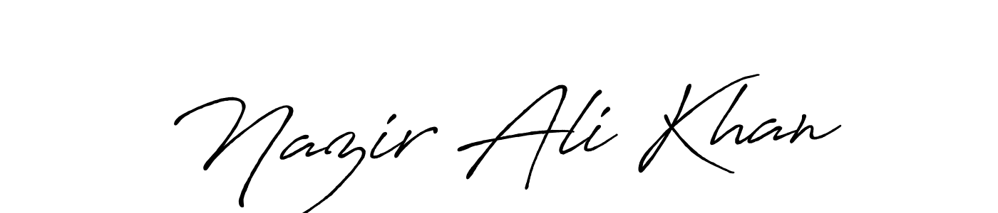 Design your own signature with our free online signature maker. With this signature software, you can create a handwritten (Antro_Vectra_Bolder) signature for name Nazir Ali Khan. Nazir Ali Khan signature style 7 images and pictures png