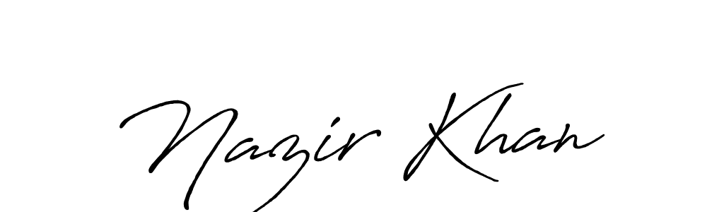 Make a short Nazir Khan signature style. Manage your documents anywhere anytime using Antro_Vectra_Bolder. Create and add eSignatures, submit forms, share and send files easily. Nazir Khan signature style 7 images and pictures png