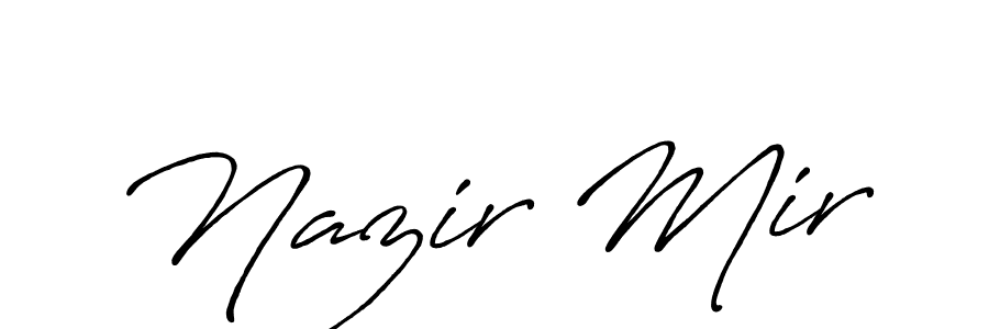 if you are searching for the best signature style for your name Nazir Mir. so please give up your signature search. here we have designed multiple signature styles  using Antro_Vectra_Bolder. Nazir Mir signature style 7 images and pictures png