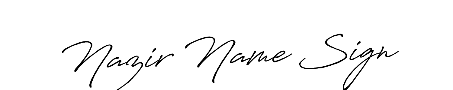 Make a short Nazir Name Sign signature style. Manage your documents anywhere anytime using Antro_Vectra_Bolder. Create and add eSignatures, submit forms, share and send files easily. Nazir Name Sign signature style 7 images and pictures png