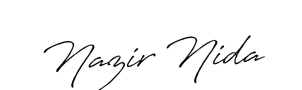 How to make Nazir Nida signature? Antro_Vectra_Bolder is a professional autograph style. Create handwritten signature for Nazir Nida name. Nazir Nida signature style 7 images and pictures png
