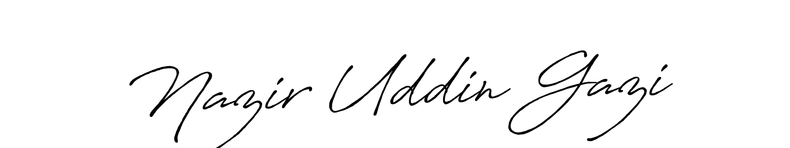 You can use this online signature creator to create a handwritten signature for the name Nazir Uddin Gazi. This is the best online autograph maker. Nazir Uddin Gazi signature style 7 images and pictures png