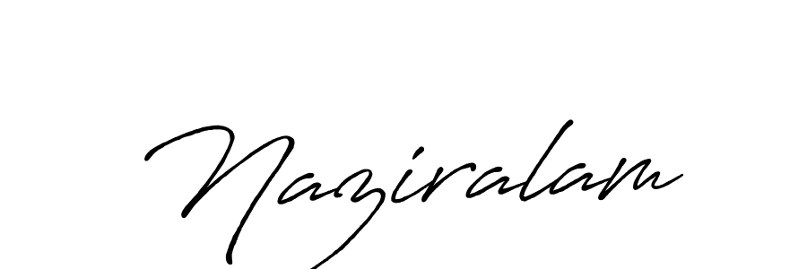 How to make Naziralam name signature. Use Antro_Vectra_Bolder style for creating short signs online. This is the latest handwritten sign. Naziralam signature style 7 images and pictures png