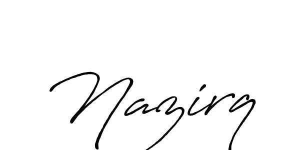 How to make Nazirq name signature. Use Antro_Vectra_Bolder style for creating short signs online. This is the latest handwritten sign. Nazirq signature style 7 images and pictures png