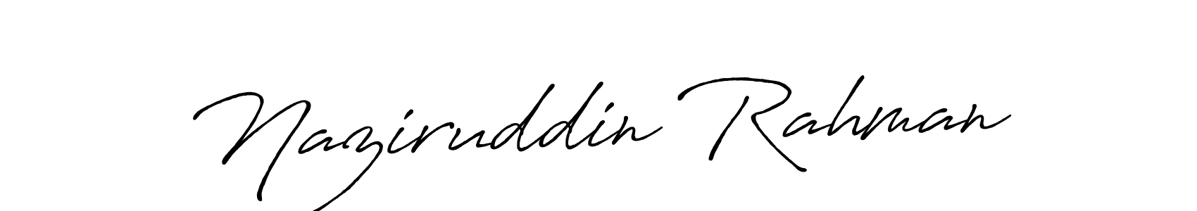 Make a beautiful signature design for name Naziruddin Rahman. With this signature (Antro_Vectra_Bolder) style, you can create a handwritten signature for free. Naziruddin Rahman signature style 7 images and pictures png