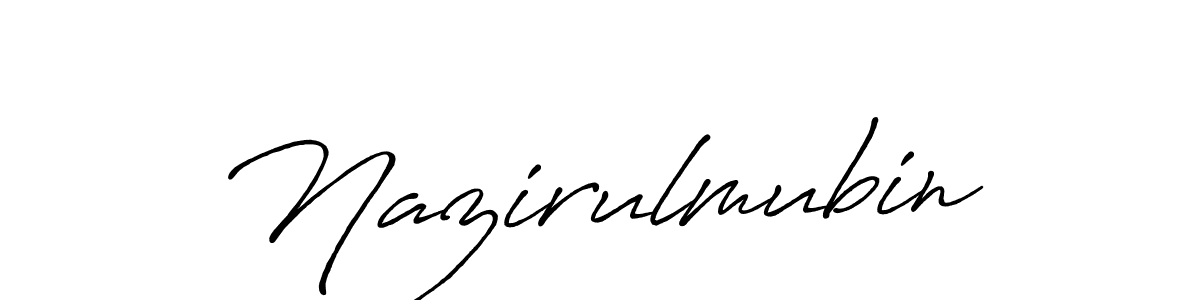 How to make Nazirulmubin signature? Antro_Vectra_Bolder is a professional autograph style. Create handwritten signature for Nazirulmubin name. Nazirulmubin signature style 7 images and pictures png