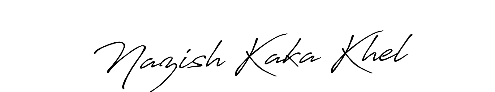 Also we have Nazish Kaka Khel name is the best signature style. Create professional handwritten signature collection using Antro_Vectra_Bolder autograph style. Nazish Kaka Khel signature style 7 images and pictures png