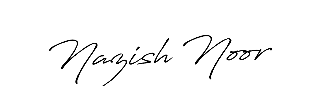 Also we have Nazish Noor name is the best signature style. Create professional handwritten signature collection using Antro_Vectra_Bolder autograph style. Nazish Noor signature style 7 images and pictures png