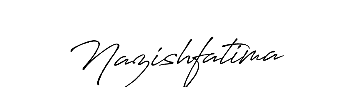 Create a beautiful signature design for name Nazishfatima. With this signature (Antro_Vectra_Bolder) fonts, you can make a handwritten signature for free. Nazishfatima signature style 7 images and pictures png