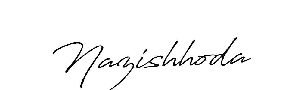 The best way (Antro_Vectra_Bolder) to make a short signature is to pick only two or three words in your name. The name Nazishhoda include a total of six letters. For converting this name. Nazishhoda signature style 7 images and pictures png