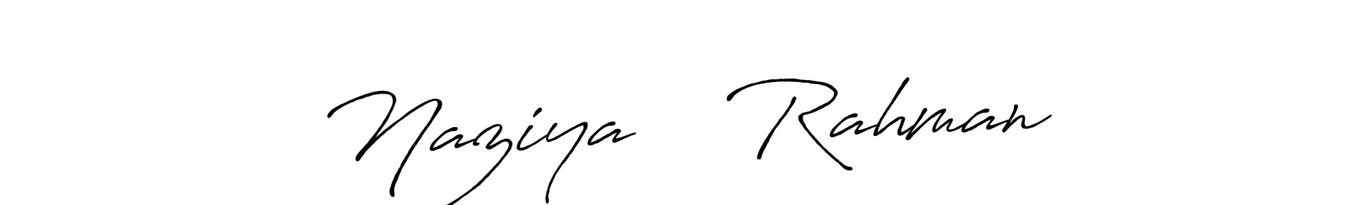 Make a beautiful signature design for name Naziya ❤️ Rahman. With this signature (Antro_Vectra_Bolder) style, you can create a handwritten signature for free. Naziya ❤️ Rahman signature style 7 images and pictures png