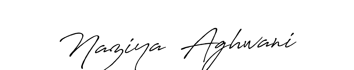 Design your own signature with our free online signature maker. With this signature software, you can create a handwritten (Antro_Vectra_Bolder) signature for name Naziya  Aghwani. Naziya  Aghwani signature style 7 images and pictures png