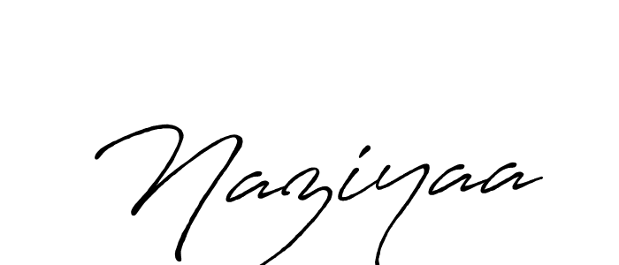 How to make Naziyaa name signature. Use Antro_Vectra_Bolder style for creating short signs online. This is the latest handwritten sign. Naziyaa signature style 7 images and pictures png