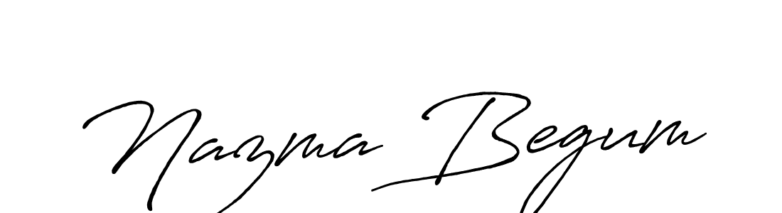 Use a signature maker to create a handwritten signature online. With this signature software, you can design (Antro_Vectra_Bolder) your own signature for name Nazma Begum. Nazma Begum signature style 7 images and pictures png