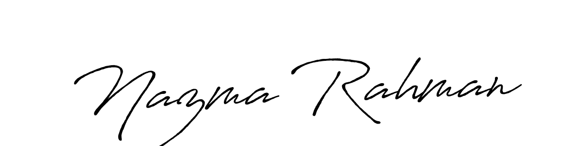 This is the best signature style for the Nazma Rahman name. Also you like these signature font (Antro_Vectra_Bolder). Mix name signature. Nazma Rahman signature style 7 images and pictures png