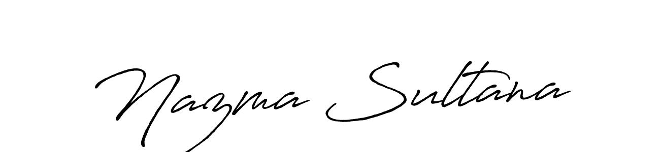 Make a short Nazma Sultana signature style. Manage your documents anywhere anytime using Antro_Vectra_Bolder. Create and add eSignatures, submit forms, share and send files easily. Nazma Sultana signature style 7 images and pictures png