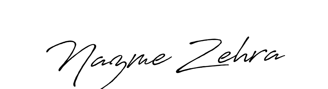 Once you've used our free online signature maker to create your best signature Antro_Vectra_Bolder style, it's time to enjoy all of the benefits that Nazme Zehra name signing documents. Nazme Zehra signature style 7 images and pictures png