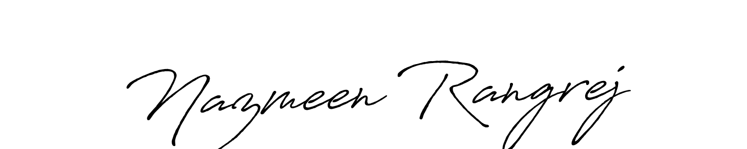 Nazmeen Rangrej stylish signature style. Best Handwritten Sign (Antro_Vectra_Bolder) for my name. Handwritten Signature Collection Ideas for my name Nazmeen Rangrej. Nazmeen Rangrej signature style 7 images and pictures png