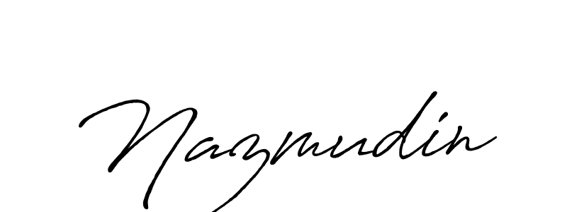 Also we have Nazmudin name is the best signature style. Create professional handwritten signature collection using Antro_Vectra_Bolder autograph style. Nazmudin signature style 7 images and pictures png