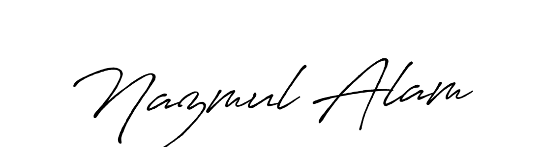 Create a beautiful signature design for name Nazmul Alam. With this signature (Antro_Vectra_Bolder) fonts, you can make a handwritten signature for free. Nazmul Alam signature style 7 images and pictures png