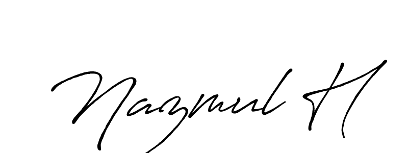 Similarly Antro_Vectra_Bolder is the best handwritten signature design. Signature creator online .You can use it as an online autograph creator for name Nazmul H. Nazmul H signature style 7 images and pictures png