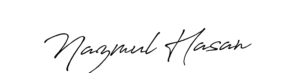 Design your own signature with our free online signature maker. With this signature software, you can create a handwritten (Antro_Vectra_Bolder) signature for name Nazmul Hasan. Nazmul Hasan signature style 7 images and pictures png
